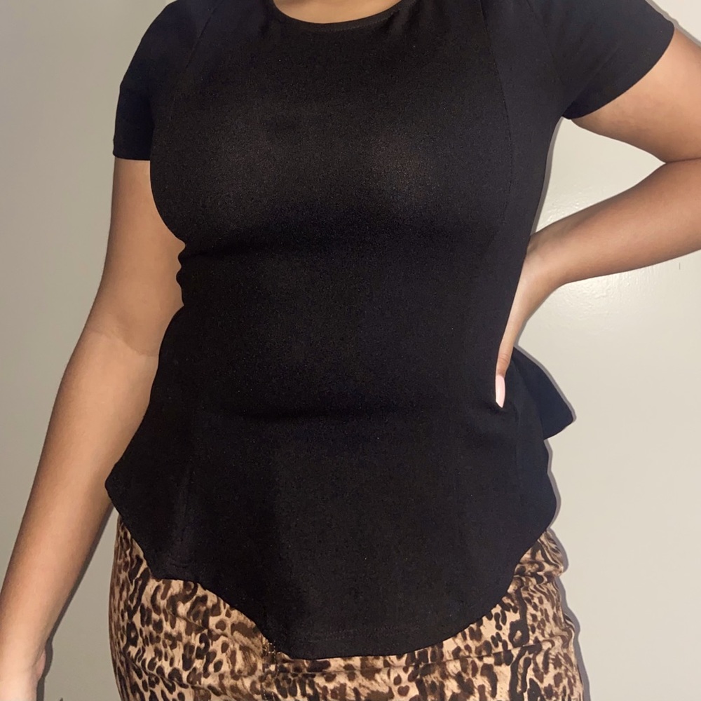 Black Fit and flair shirt